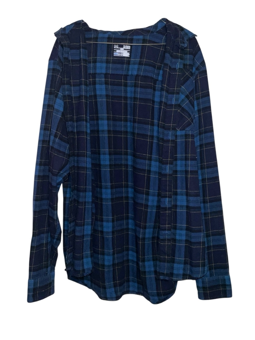 3 for $5 ‼️ | Under Armor Flannel Shirt Blue Black Plaid Stockton Gear